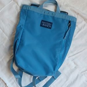 Mystery Ranch Small Tote Backpack, Light Blue, 10L.